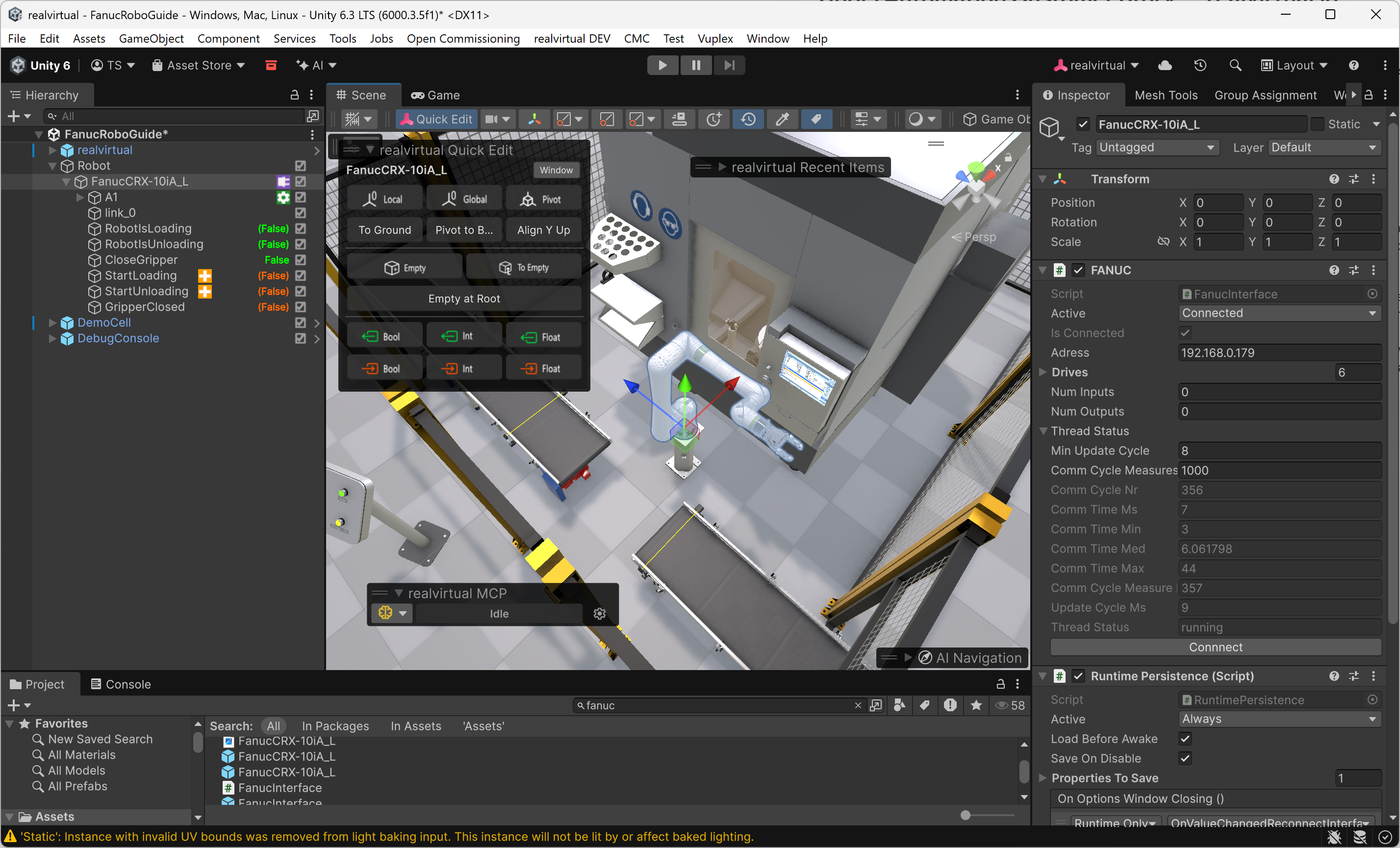realvirtual.io: Fanuc Integration for Virtual Commissioning